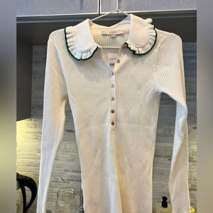 Brand new tag on loft collard sweater very soft looks great under sweatshirts